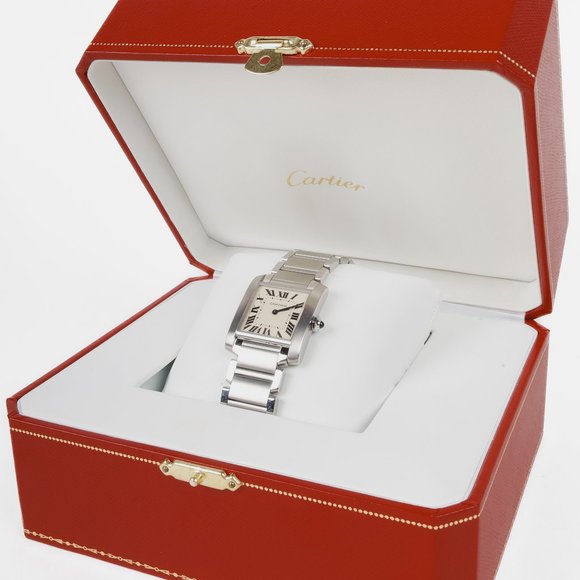 Cartier Medium Tank Francaise Steel Watch - Picture 1 of 12